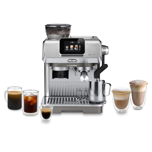 De'Longhi La Specialista Touch Espresso Machine with Grinder & Milk Frother – Cold Brew & Iced Coffee Maker, Burr Grinder, 10 Drink Presets, Compact Bean to Cup, Award-Winning Italian Design - My Kitchen Products