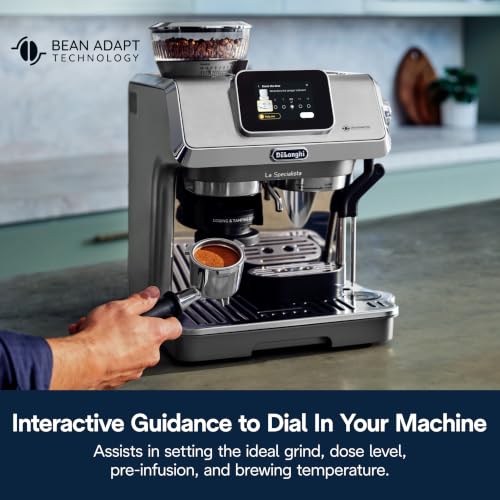 De'Longhi La Specialista Touch Espresso Machine with Grinder & Milk Frother – Cold Brew & Iced Coffee Maker, Burr Grinder, 10 Drink Presets, Compact Bean to Cup, Award-Winning Italian Design - My Kitchen Products