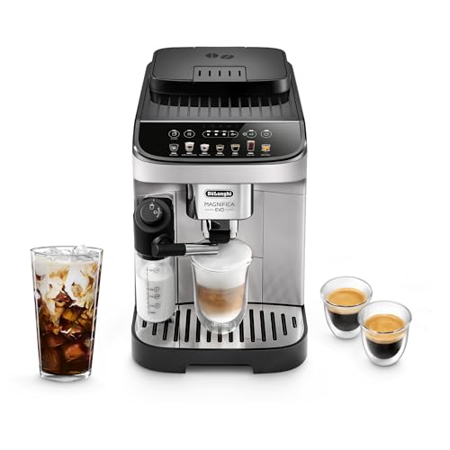 De'Longhi Magnifica Evo Automatic Espresso & Coffee Machine with Auto Milk Frother, Built-in Grinder & Auto-Clean Function - For Latte, Cappuccino, Americano, Iced Coffee, ECAM29084SB , Silver - My Kitchen Products