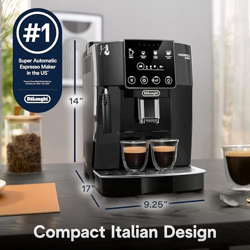 De'Longhi Magnifica Start Automatic Espresso Machine with Manual Milk Frother & Built in Grinder - 3 One-Touch Recipes, Easy-to-Clean, Home Barista Coffee Maker for Lattes, Cappuccino, Iced Coffee - My Kitchen Products
