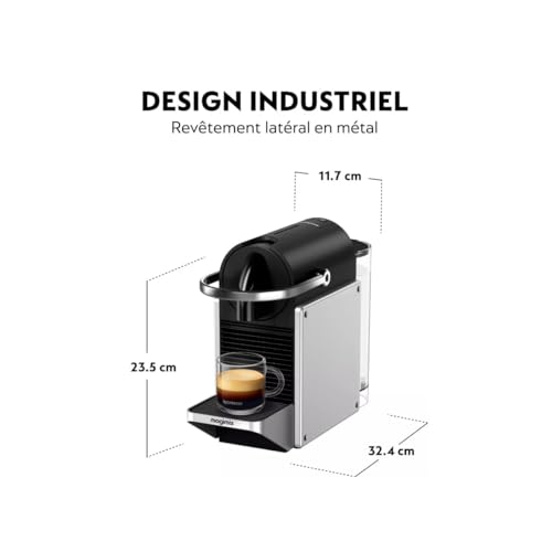 De′Longhi Nespresso Pixie EN127.S, Fully Automatic Coffee Machine, One-Button Coffee Machine with Multi-Function, Welcome Set Included, Compact Design, 19 Bar Pressure, 1260W, Silver - My Kitchen Products
