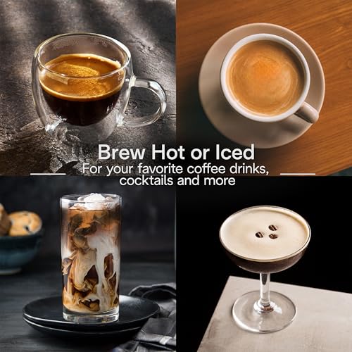 De'Longhi Rivelia Automatic Espresso Machine with Grinder & Milk Frother – All-in-One Coffee Maker, Hot & Iced Latte, Cappuccino, Bean Switch System, Burr Grinder, Compact Italian Design, Black - My Kitchen Products