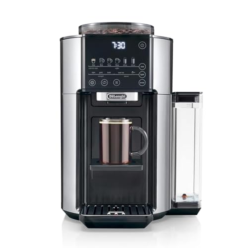 De'Longhi True Brew Drip Coffee Maker, Built in Grinder, Single Serve, 8 oz to 24 oz, Hot or Iced Coffee, Stainless, CAM51025MB - My Kitchen Products