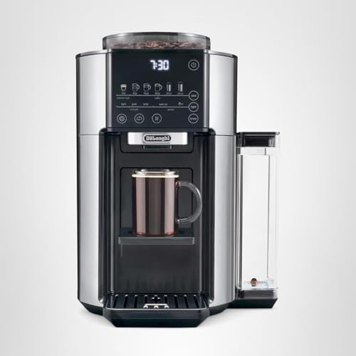 De'Longhi True Brew Drip Coffee Maker, Built in Grinder, Single Serve, 8 oz to 24 oz, Hot or Iced Coffee, Stainless, CAM51025MB - My Kitchen Products