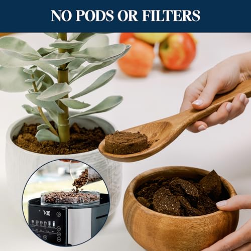 De'Longhi True Brew Drip Coffee Maker, Built in Grinder, Single Serve, 8 oz to 24 oz, Hot or Iced Coffee, Stainless, CAM51025MB - My Kitchen Products