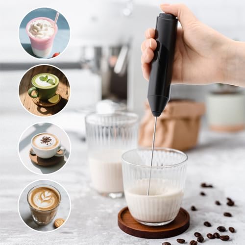 DENENTT Handheld Milk Frother with Cover- 15-Second Silent Drink Mixer, Travel-Ready with ABS Sleeve, No Charging Required for Coffee, Matcha & Shakes - My Kitchen Products