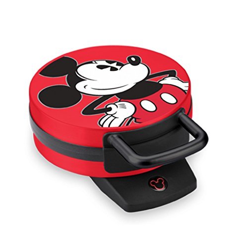 Disney Mickey Mouse Waffle Maker by Select Brands - Nonstick Waffle Iron for Fun Mickey-Shaped Waffles - Disney Kitchen Gift - 800 Watts - Red - My Kitchen Products