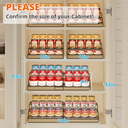 Dmevkic Expandable Can Organizer for Pantry,3-Tier Adjustable Can Organizers and Storage Holds Up to 24 Cans,Can Storage Rack for Pantry,Kitchen,Cabinet - My Kitchen Products