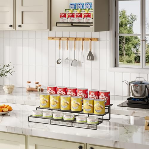 Dmevkic Expandable Can Organizer for Pantry,3-Tier Adjustable Can Organizers and Storage Holds Up to 24 Cans,Can Storage Rack for Pantry,Kitchen,Cabinet - My Kitchen Products
