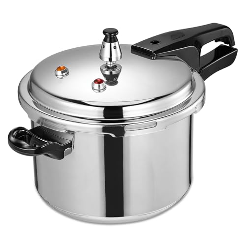 DOITOOL 4.2 Quart Aluminum Pressure Cooker Stovetop Fast Cooking Pot Pressure Canner Compatible for Induction Cookers and Gas Stoves, Silver (4L) - My Kitchen Products