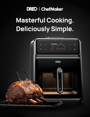 Dreo ChefMaker Combi Fryer, Cook like a pro with just the press of a button, Smart Air Fryer Cooker with Cook probe, Water Atomizer, 3 professional cooking modes, 6 QT - My Kitchen Products