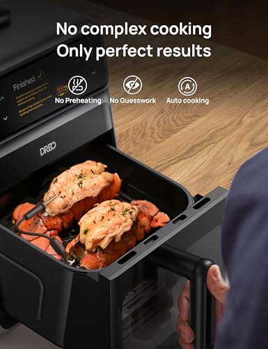 Dreo ChefMaker Combi Fryer, Cook like a pro with just the press of a button, Smart Air Fryer Cooker with Cook probe, Water Atomizer, 3 professional cooking modes, 6 QT - My Kitchen Products
