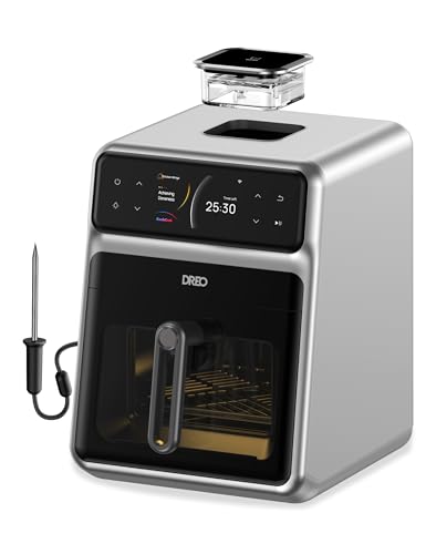 Dreo ChefMaker Combi Fryer, Cook like a pro with just the press of a button, Smart Air Fryer Cooker with Cook probe, Water Atomizer, 3 professional cooking modes, 6 QT - My Kitchen Products