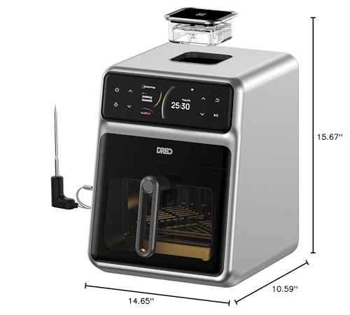 Dreo ChefMaker Combi Fryer, Cook like a pro with just the press of a button, Smart Air Fryer Cooker with Cook probe, Water Atomizer, 3 professional cooking modes, 6 QT - My Kitchen Products