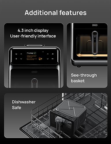 Dreo ChefMaker Combi Fryer, Cook like a pro with just the press of a button, Smart Air Fryer Cooker with Cook probe, Water Atomizer, 3 professional cooking modes, 6 QT - My Kitchen Products