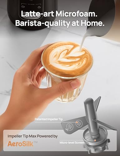 DREO Milk Frother, 8-in-1 Electric Stainless Steel Frother for Latte Art Microfoam and Coffee, 9oz/270ml Warm and Cold Foam Automatic Frothers, LED, Easy to Clean - My Kitchen Products
