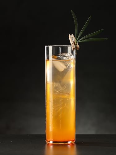 Drinking Glasses 12oz, Thin Collins Glasses Set of 6,Clear Tall Glass Cups For Water, Juice, Beer, Drinks, and Cocktails and Mixed Drinks (6pcs CollinsGlass 180mm) - My Kitchen Products
