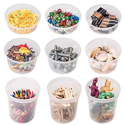 DuraHome Food Storage Containers with Lids 8oz, 16oz, 32oz Freezer Deli Cups Combo Pack, 44 Sets BPA-Free Leakproof Round Clear Takeout Container Meal Prep Microwavable, Airtight Lids (Mixed Sizes) - My Kitchen Products