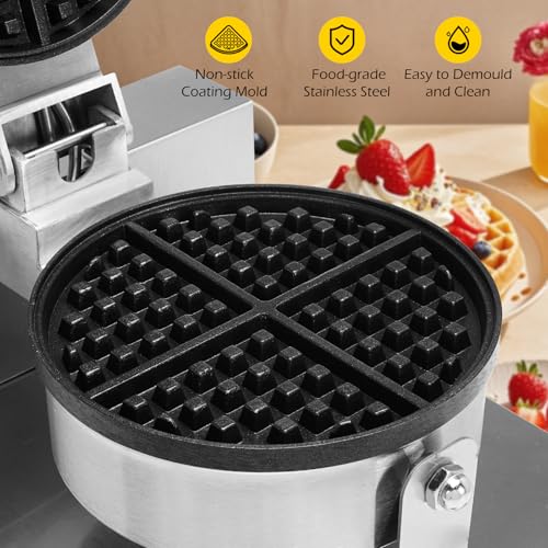 Dyna-Living Commercial Waffle Maker Restaurant, 1200W Professional Waffle Maker Commercial Waffle Iron Non-stick Classic Waffle Machine Electric Waffle Bowl Maker for Home, Hotel - My Kitchen Products