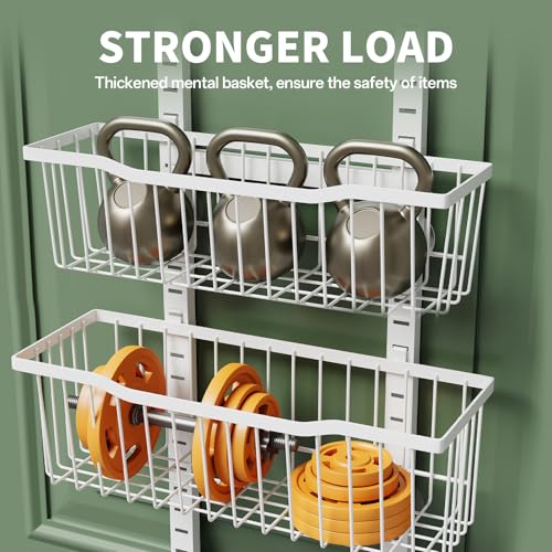Eastherry Over The Door Organizer，8-Tier Over The Door Pantry Organizer with Adjustable Baskets，Metal Hanging Pantry Organizers and Storage for Kitchen, Back of Door Seasoning Rack (White) - My Kitchen Products