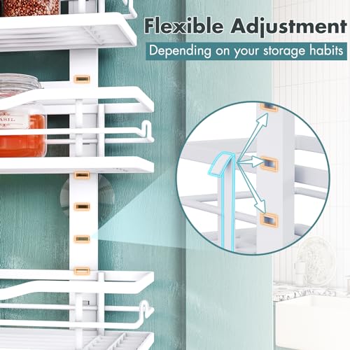 Eastherry Over The Door Pantry Organizer，9-Tier Over The Door Organizer with Adjustable Basket，Metal Hanging Pantry Organizers and Storage for Kitchen, Back of Door Seasoning Rack - My Kitchen Products