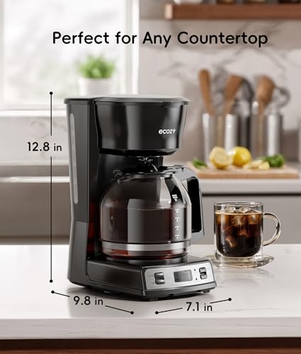 ecozy 12-Cup Drip Coffee Maker with Electric Coffee Grinder Combos, Programmable Coffee Machine with Washable Basket Filter, Auto Shutoff Function, No Drip Pause & Pour, Brezzano DuoSet - My Kitchen Products