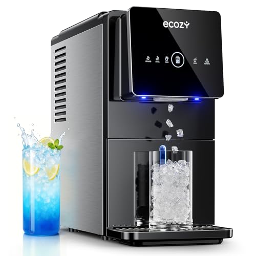 ecozy Nugget Ice Makers Dispenser 40 lbs Per Day Pebble Sonic Ice Machine Countertop, Touch-Free Ice, Self-Cleaning, Mistalo Drop Slim for Home Kitchen Office - My Kitchen Products