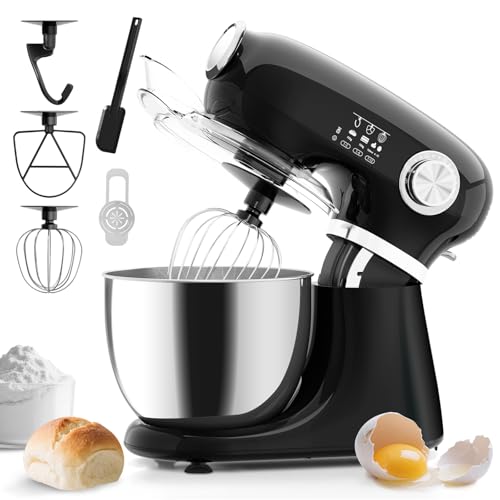 Electactic Stand Mixer With 12 Speed,5.3 Quart Electric Mixer With Tilt Head, Kitchen Mixer for Daily Use with Egg Whisk,Dough Hook,Flat Beater - My Kitchen Products