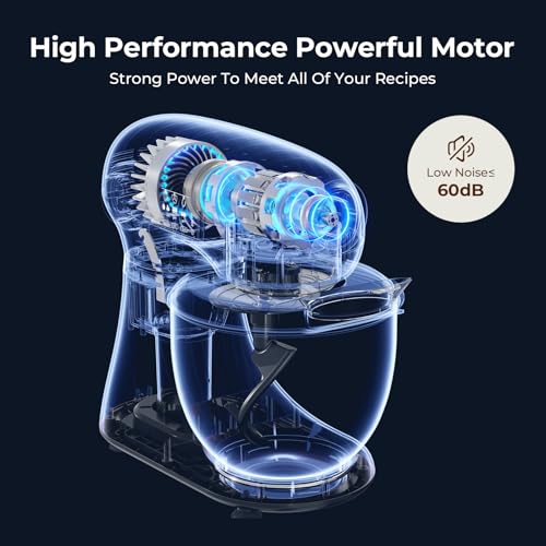 Electactic Stand Mixer With 12 Speed,5.3 Quart Electric Mixer With Tilt Head, Kitchen Mixer for Daily Use with Egg Whisk,Dough Hook,Flat Beater - My Kitchen Products