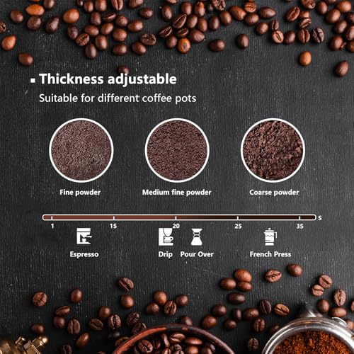 Electric Coffee Grinder & Spice Grinder, 150W Fast Grinding with Stainless Steel Blades | for Coffee Beans, Spices, Seeds, Herbs | Dry Food Mill | Mini Kitchen Grinder (With handle) - My Kitchen Products