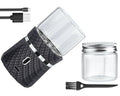 Electric Grinder Automatic Mini Size Spice Crusher with 2PCS Glass Jar of 1.7oz/50ml Rechargeable (not for grinding nut & coffee bean), Carbon Fiber Pattern - My Kitchen Products