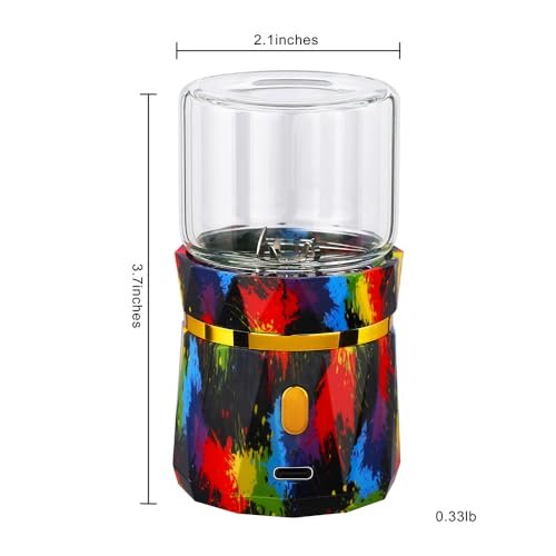 Electric Grinder, Small Spice Grinder Electric Grinders Mini Size 2inx3.5inches with 2pcs 1.7oz/50ml Glass Jar Rechargeable Automatic Small Grinder - My Kitchen Products