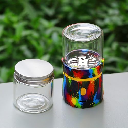 Electric Grinder, Small Spice Grinder Electric Grinders Mini Size 2inx3.5inches with 2pcs 1.7oz/50ml Glass Jar Rechargeable Automatic Small Grinder - My Kitchen Products