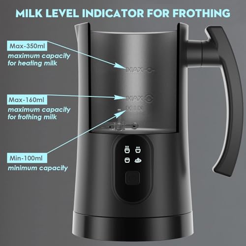 Electric Milk Frother, 4 in 1 Milk Steamer,11.8oz/350ml Automatic Warm and Cold Foam Maker for Coffee,Latte, Cappuccino, Macchiato, Hot Chocolate - My Kitchen Products