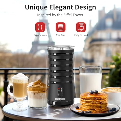 Electric Milk Frother, Paris Rhône 4-in-1 Milk Steamer and Frother, Hot & Cold Foam Milk Warmer with Temperature Control, Auto Shut-Off Frothers for Coffee, Latte,Macchiato, Cappuccino - My Kitchen Products