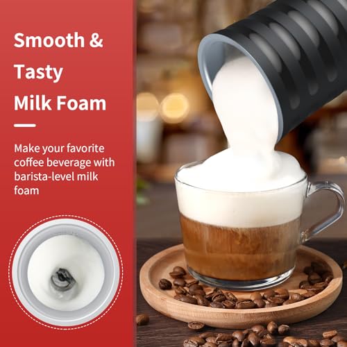 Electric Milk Frother, Paris Rhône 4-in-1 Milk Steamer and Frother, Hot & Cold Foam Milk Warmer with Temperature Control, Auto Shut-Off Frothers for Coffee, Latte,Macchiato, Cappuccino - My Kitchen Products