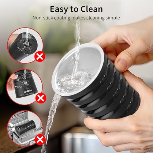 Electric Milk Frother, Paris Rhône 4-in-1 Milk Steamer and Frother, Hot & Cold Foam Milk Warmer with Temperature Control, Auto Shut-Off Frothers for Coffee, Latte,Macchiato, Cappuccino - My Kitchen Products