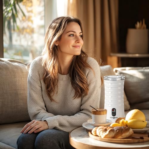 Electric Milk Steamer and Frother, Hot & Cold Foam Milk Warmer with Temperature Control, Auto Shut-Off Frothers for Coffee, Latte, Cappuccino, Macchiato - My Kitchen Products