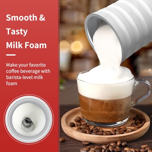 Electric Milk Steamer and Frother, Hot & Cold Foam Milk Warmer with Temperature Control, Auto Shut-Off Frothers for Coffee, Latte, Cappuccino, Macchiato - My Kitchen Products