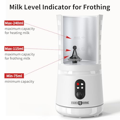 Electric Milk Steamer and Frother, Hot & Cold Foam Milk Warmer with Temperature Control, Auto Shut-Off Frothers for Coffee, Latte, Cappuccino, Macchiato - My Kitchen Products