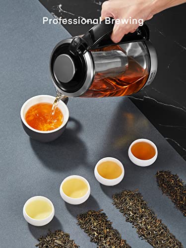 Electric Tea Kettle, 9 Temperature Control Presets Glass Kettle, 1200W Tea Pot with Removable Infuser, 2 Hours Keep Warm, 1.7 Liter Electric Kettles, Borosilicate Glass & Stainless Steel - My Kitchen Products