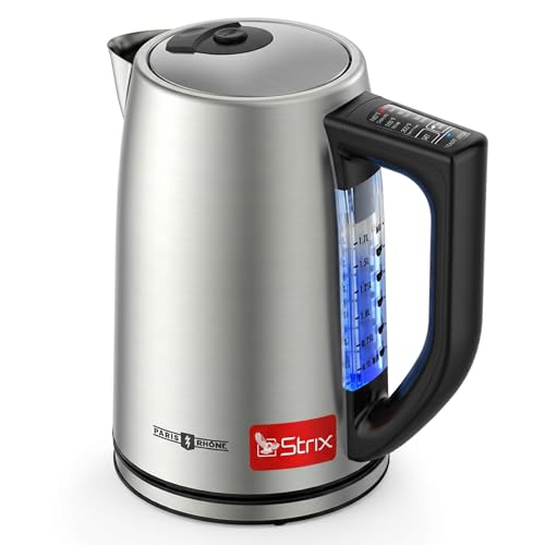 Electric Tea Kettle, PARIS RHÔNE 6 Precise Temperature Presets 1.7L Stainless Steel Electric Kettle Temperature Control,1500W Fast Boiling Hot Water for Oolong & Green Tea with Strix Control - My Kitchen Products