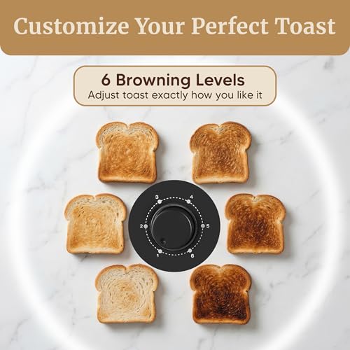 Elite Gourmet ECT-3100 4-Slice Long Slot Toaster | Extra Wide Slots for Bagels, Sourdough & Texas Toast | 6 Browning Settings | Reheat, Defrost & Cancel | Built-In Warming Rack | Stainless Steel - My Kitchen Products