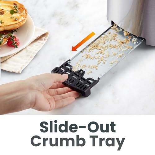 Elite Gourmet ECT4123 Long Slot 4 Slice Toaster, Extra Wide 1.5" and 5.1" Deep Slots, Bagel, Defrost & Cancel Functions, 6 Toast Shade Settings, Fits Bagels, Waffles, Artisan Breads, Stainless Steel - My Kitchen Products