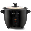 Elite Gourmet Electric Rice Cooker with Steam Tray and Non-Stick Inner Pot Makes Soups, Stews, Grains, Cereals, Keep Warm Feature, 6 Cups Cooked (3 Cups Uncooked), Black - My Kitchen Products