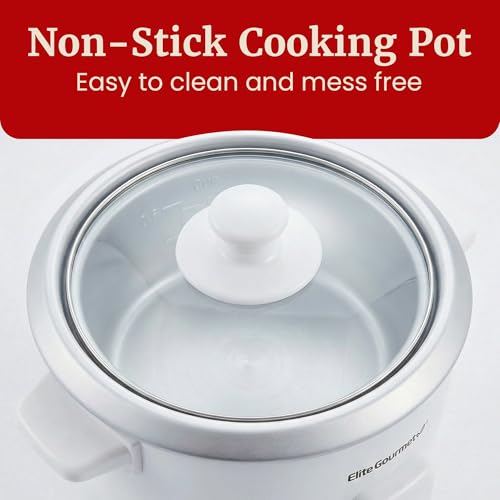 Elite Gourmet ERC-003X Electric Rice Cooker with Automatic Keep Warm Makes Soups, Stews, Grains, Hot Cereals, 6 Cups Cooked (3 Cups Uncooked), White - My Kitchen Products
