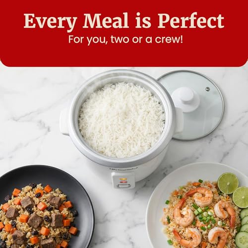 Elite Gourmet ERC-003X Electric Rice Cooker with Automatic Keep Warm Makes Soups, Stews, Grains, Hot Cereals, 6 Cups Cooked (3 Cups Uncooked), White - My Kitchen Products