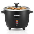 Elite Gourmet ERC003BX Electric Rice Cooker with Automatic Keep Warm Makes Soups, Stews, Grains, Hot Cereals, 6 Cups Cooked (3 Cups Uncooked), Black - My Kitchen Products