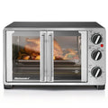 Elite Gourmet ETO2530M Double French Door Countertop Toaster Oven, Bake, Broil, Toast, Keep Warm, Fits 12" pizza, 25L capacity, Stainless Steel & Black - My Kitchen Products