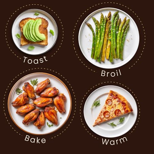 Elite Gourmet ETO490 9L/4 Slice Countertop Toaster Oven with 30-Minute Timer, Adjustable Temperature Control, Includes Baking Pan and Wire Rack, Bake, Broil, Toast, Black - My Kitchen Products